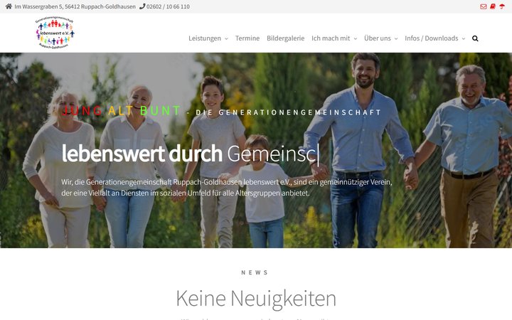 Website-Vorschau: GENERATIONENGEMEINSCHAFT Ruppach-Goldhausen lebenswert e.V.