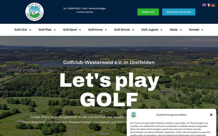 Website-Vorschau: Golfclub-Westerwald e.V.