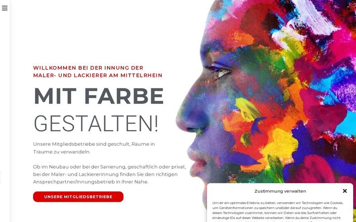 Website-Vorschau: Innung Farbe Gestaltung Bautenschutz Mittelrhein-Mosel-Eifel